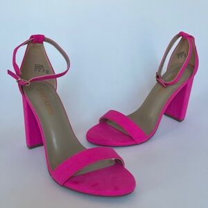 Dream Pairs | Chunky High-Heel Sandals | Bright Pink | Women's Size 8.5 | NWT